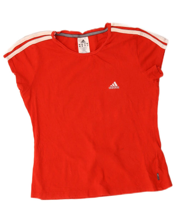 Adidas ženska majica kratkih rukava s grafičkim motivima UK 14 Srednje crveni pamuk
