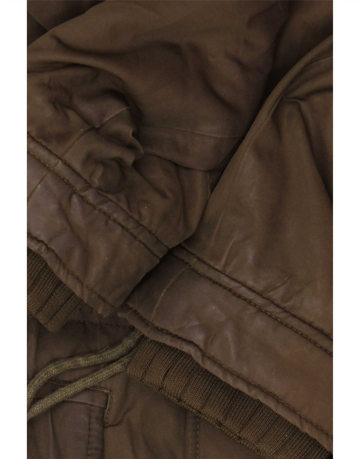 Zara ženska šerpa parka jakna s kapuljačom UK 14 srednje kaki boje