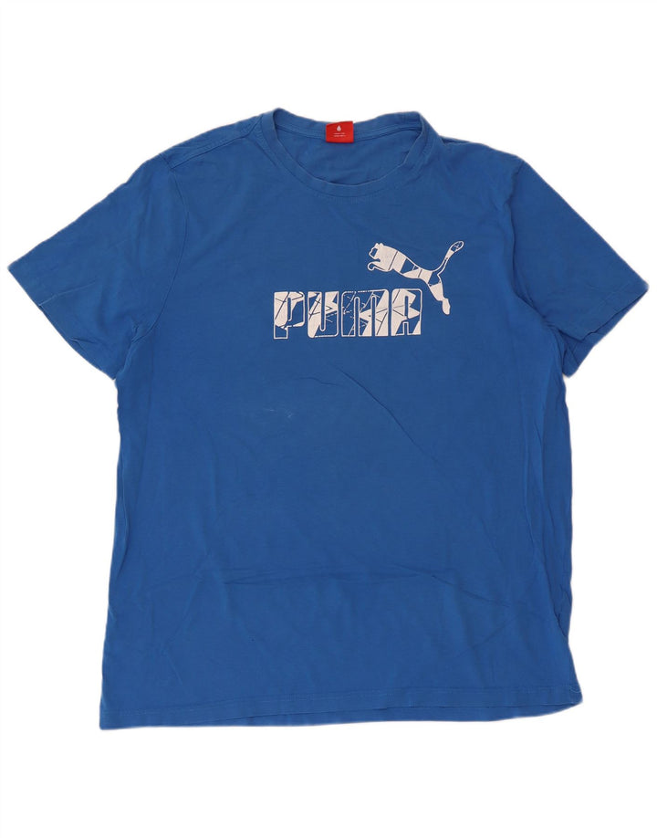 PUMA Muška majica kratkih rukava s grafičkim motivima 2XL, plavi pamuk