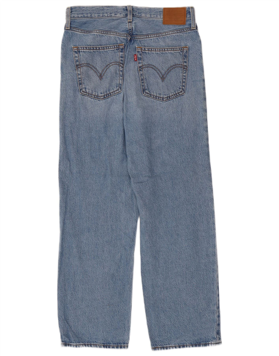 Levi's ženske ravne traperice s prsnim košem W28 L27 plavi pamuk