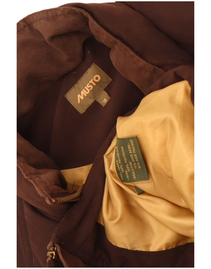 Musto ženska podstavljena jakna UK 16 veliki smeđi poliester