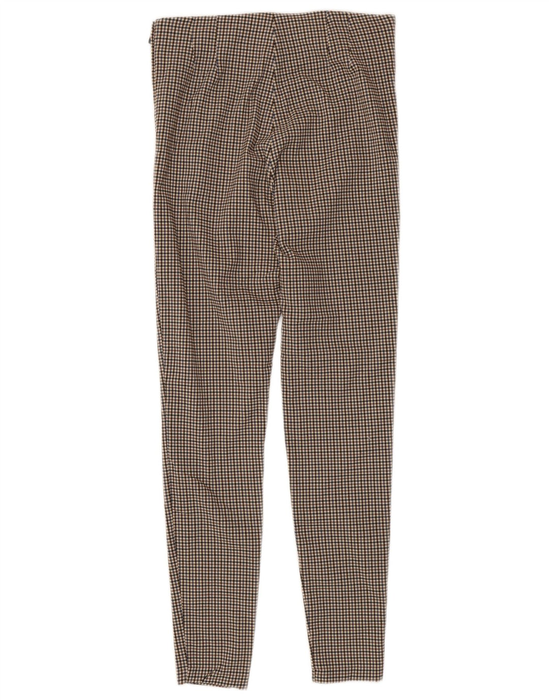 Zara ženske uske hlače srednje veličine W28 L28 smeđa gingham