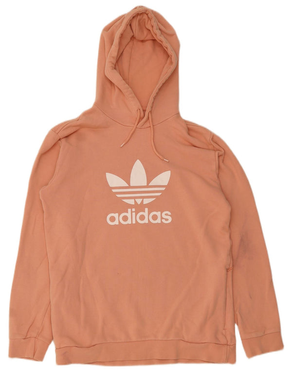 Ženska majica s kapuljačom Adidas UK 14 srednje ružičasta