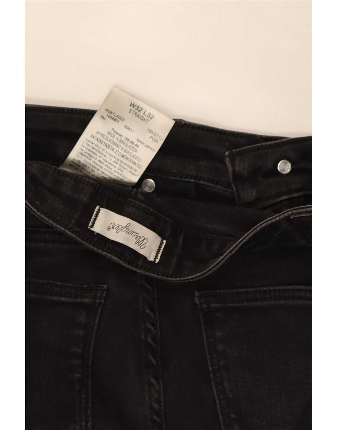 Wrangler ženske ravne traperice W32 L32 crni pamuk