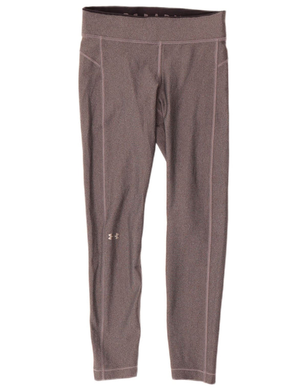 Under Armour Ženske Heat Gear Leggings UK 10 Mali sivi poliester
