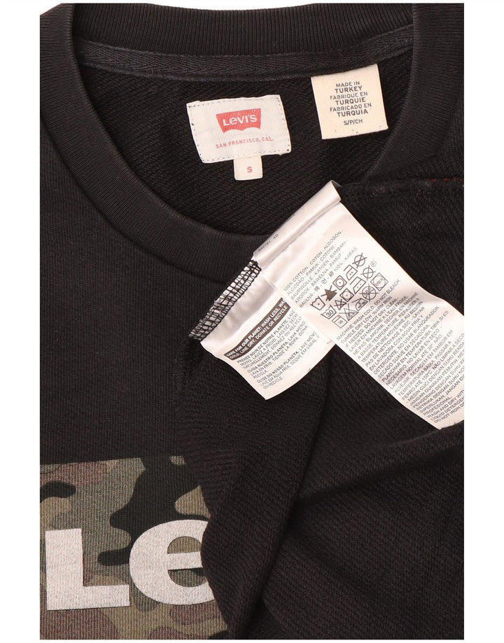 Levi's muška majica s grafičkim motivima, mali crni pamuk