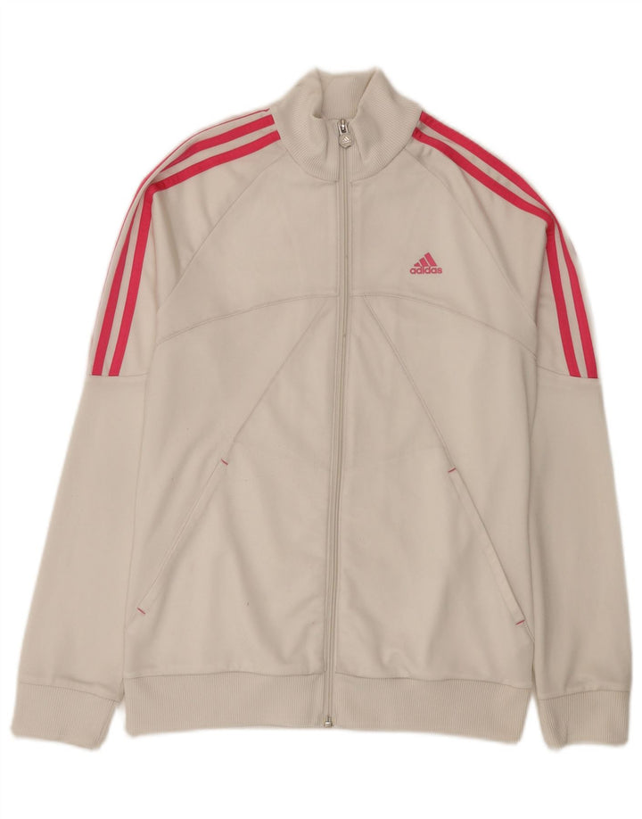 Adidas gornja jakna trenirke za djevojčice 14-15 godina, bijeli poliester