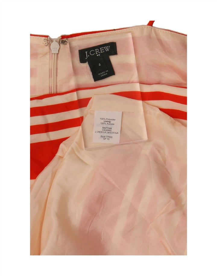J. CREW Womens Sundress US 4 Small Orange Striped Polyester Vintage J. Crew and Second-Hand J. Crew from Messina Hembry 