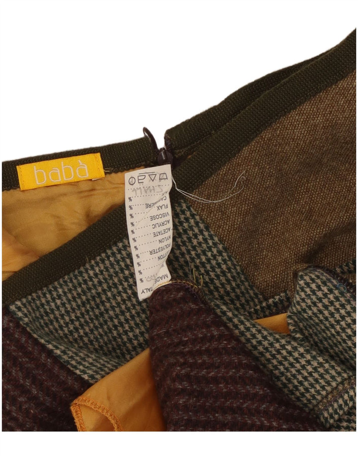 Baba ženska suknja A-kroja W26 Mala raznobojna patchwork vuna