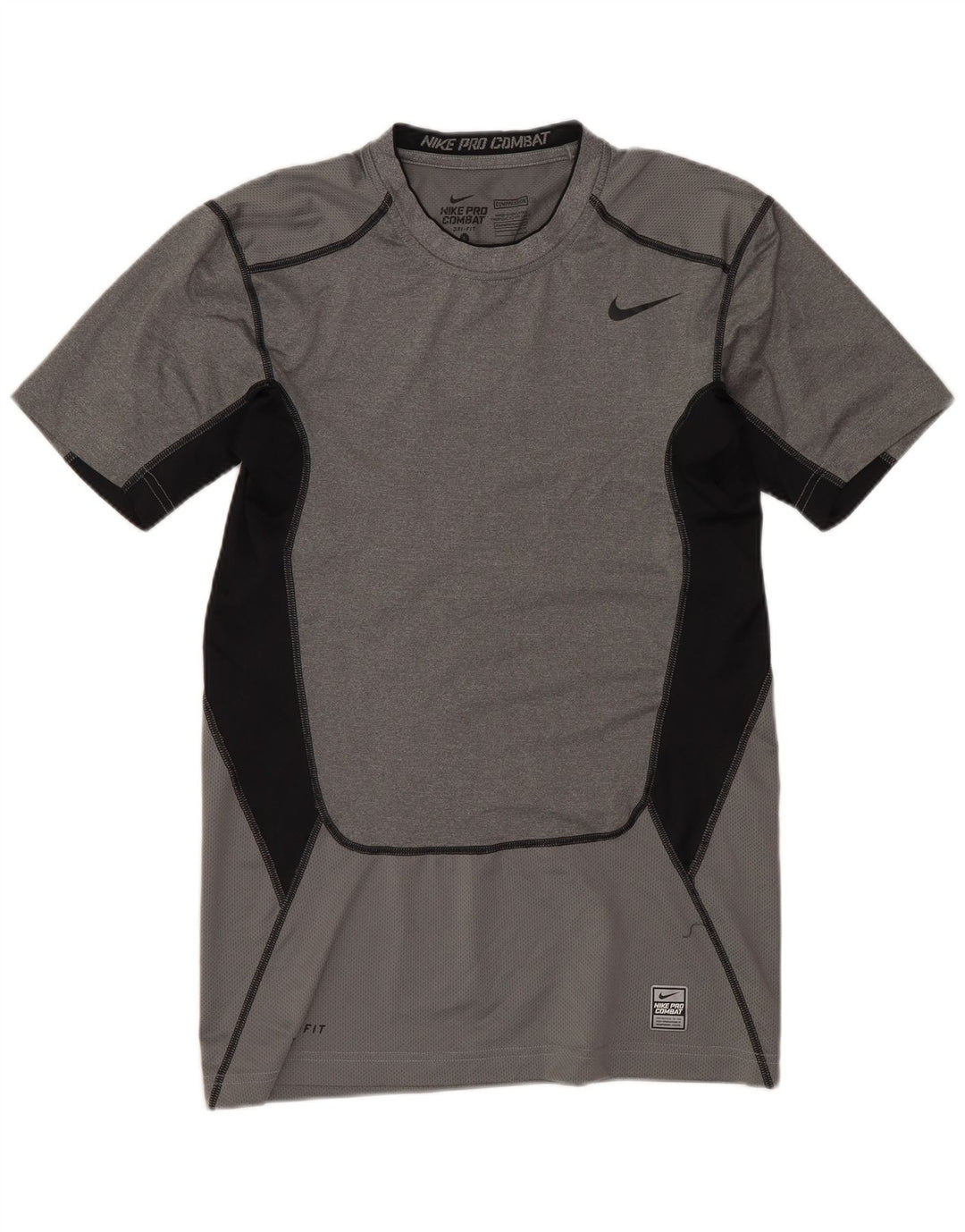 Nike Dri Fit Graphic T-Shirt Top Large Grey Colourblock