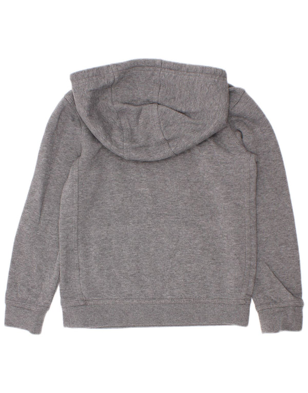 Nike Boys Graphic Hoodie Jumper 6-7 Years Grey Cotton
