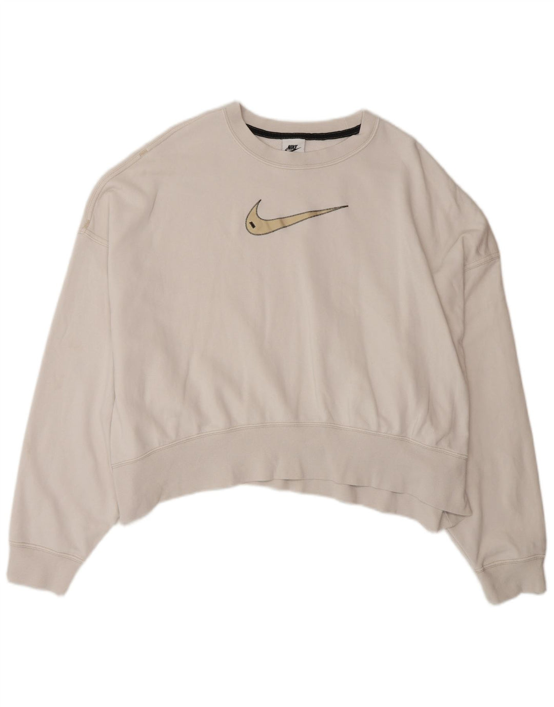 NIKE Ženska prevelika skraćena majica s motivom UK 16 Velika bijela