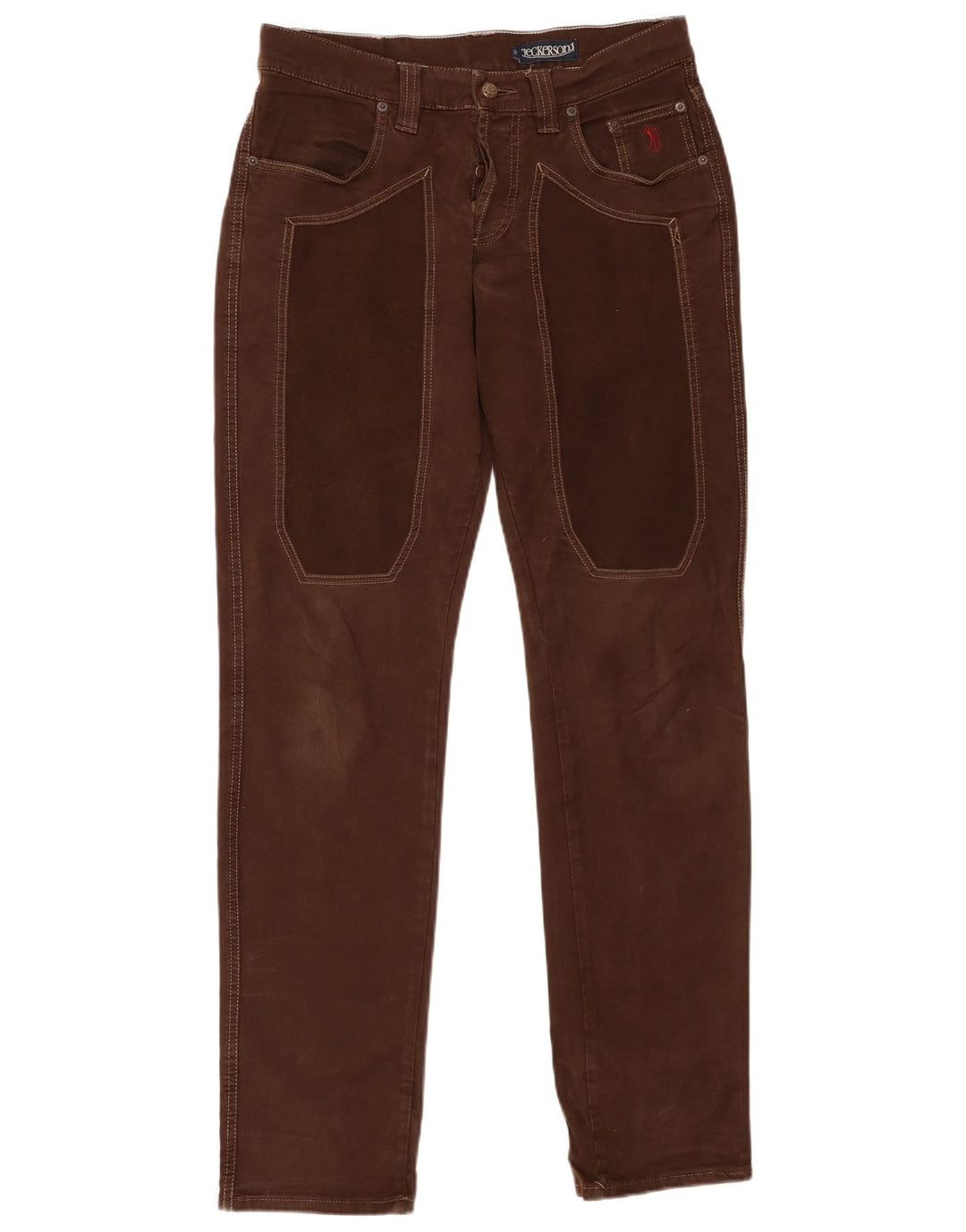 JECKERSON Muške uske ležerne hlače W32 L34 Smeđi pamuk