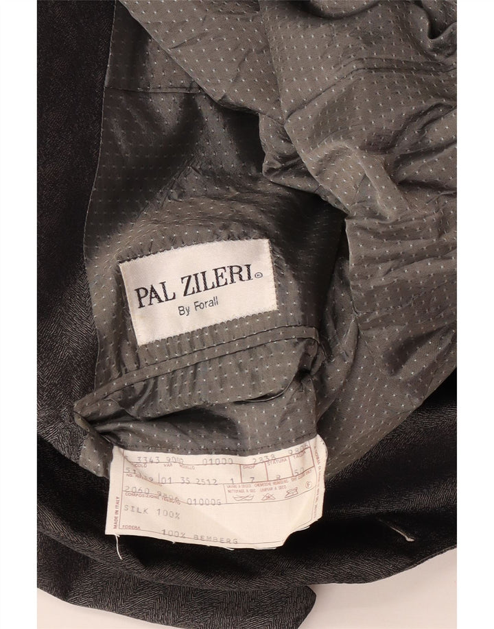 Pal Zileri muška jakna s dvostrukim kopčanjem IT 50 Large Grey Chevron Silk