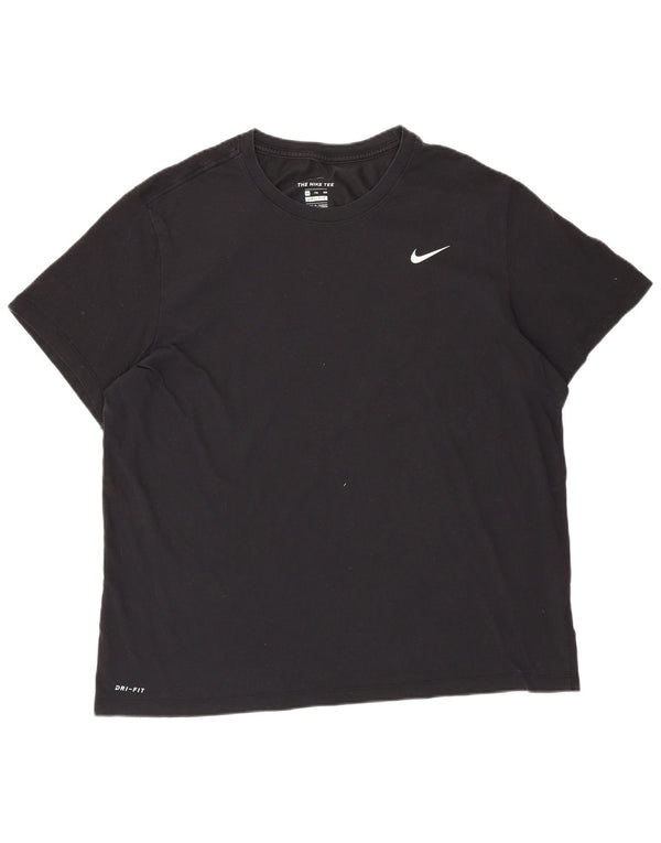 NIKE muška Dri Fit majica kratkih rukava 2XL crni pamuk