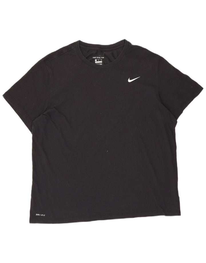 NIKE muška Dri Fit majica kratkih rukava 2XL crni pamuk