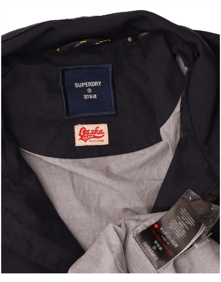 Superdry muška bombaška jakna UK 36 Mala tamnoplava pamuk