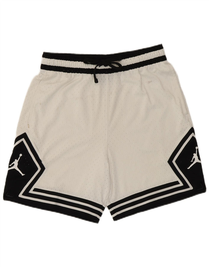 Jordan muške Dri Fit grafičke sportske kratke hlače srednje bijele boje od poliestera