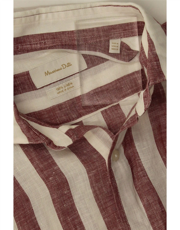 Massimo Dutti muška košulja Srednje bordo prugasto platno