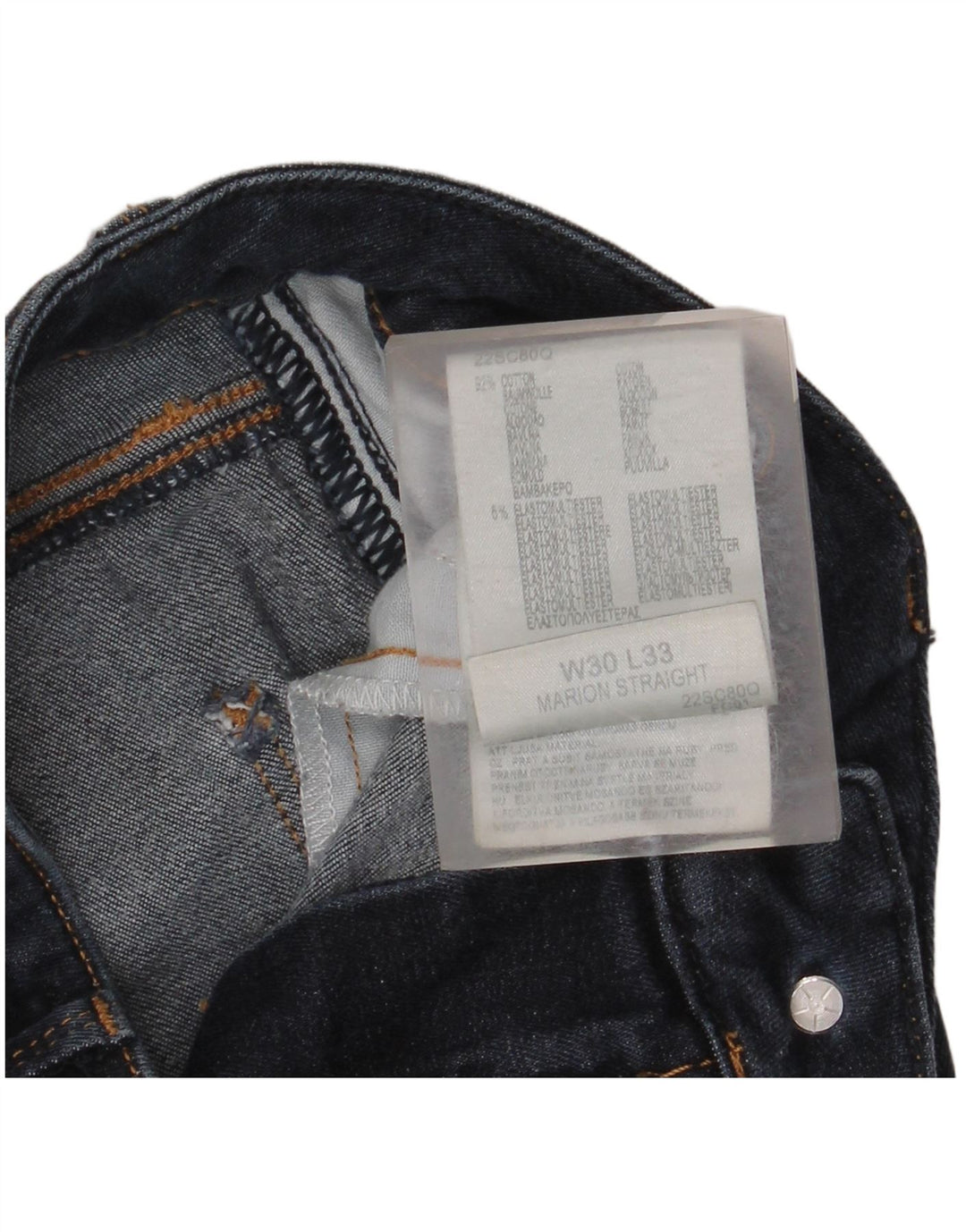 Ženske ravne traperice LEE Marion W30 L33 plavi pamuk