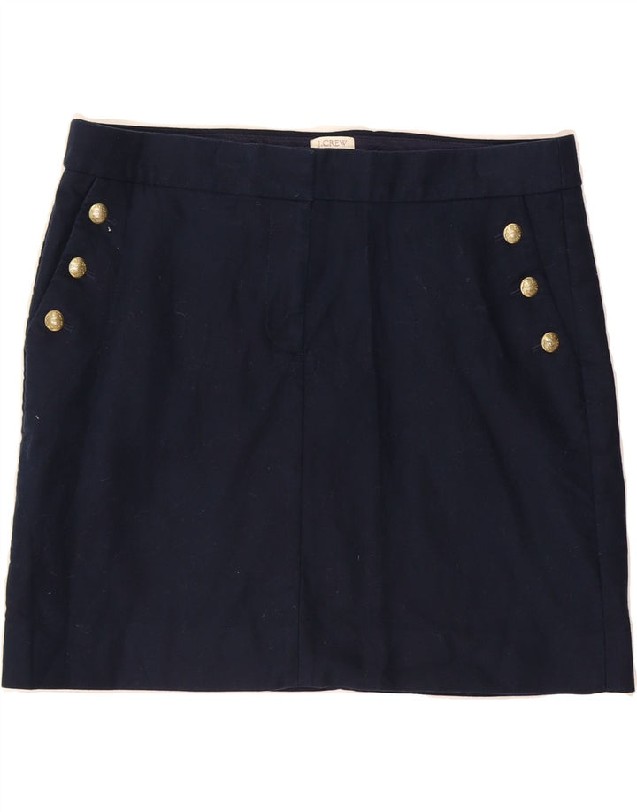 J. CREW Womens Mini Skirt US 8 Medium W30 Navy Blue Cotton Vintage J. Crew and Second-Hand J. Crew from Messina Hembry 