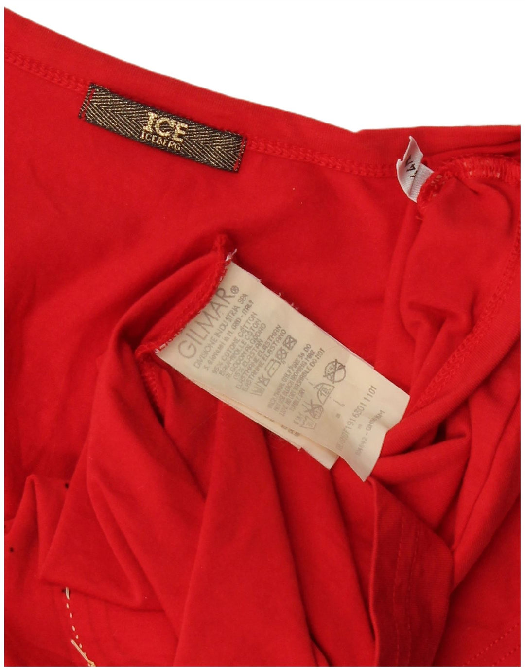 ICEBERG ženska majica kratkih rukava s grafikom Popeye UK 12 Srednje crveni pamuk