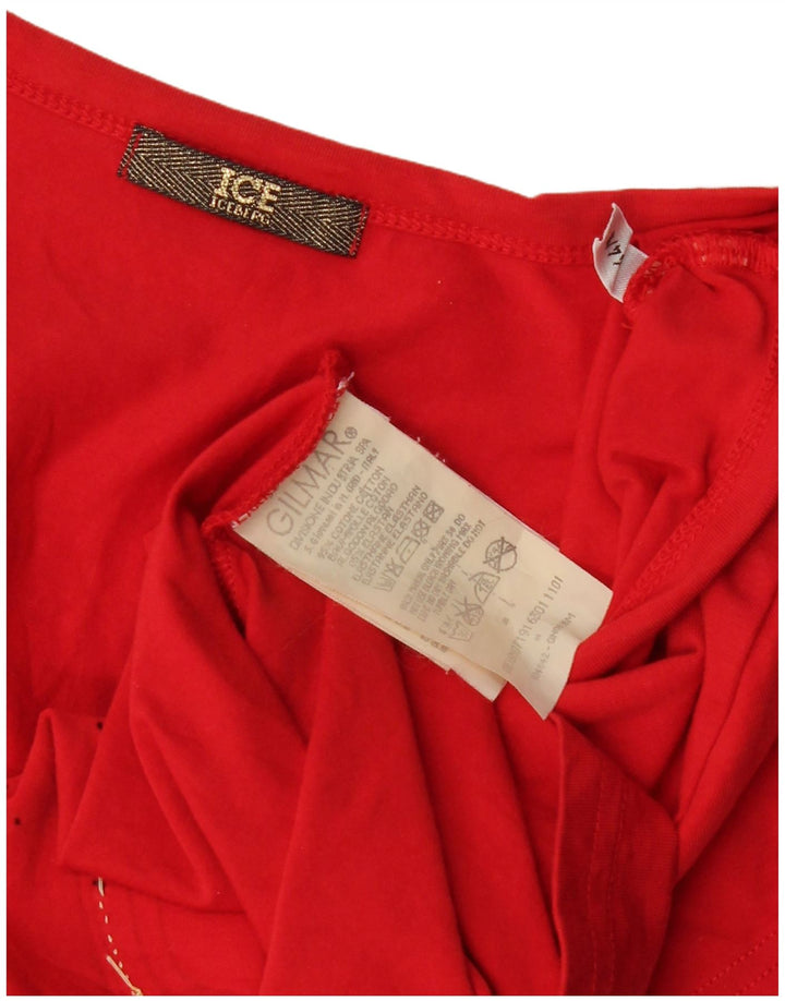 ICEBERG ženska majica kratkih rukava s grafikom Popeye UK 12 Srednje crveni pamuk