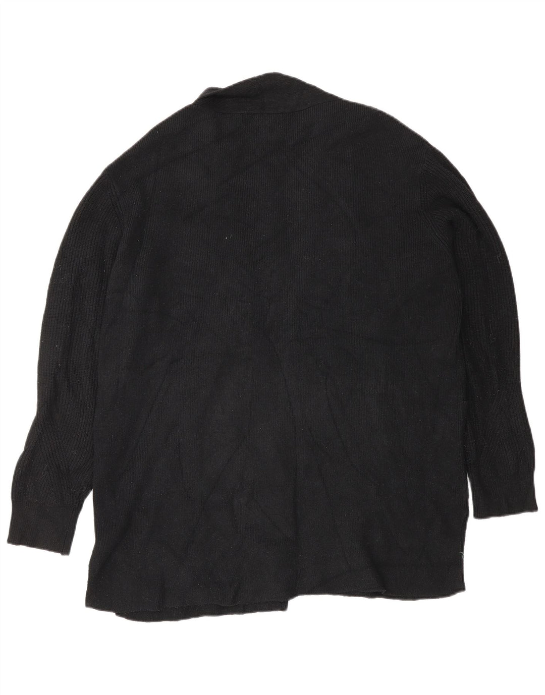 Marks & Spencer ženski preveliki otvoreni kardigan pulover UK 18 XL crni