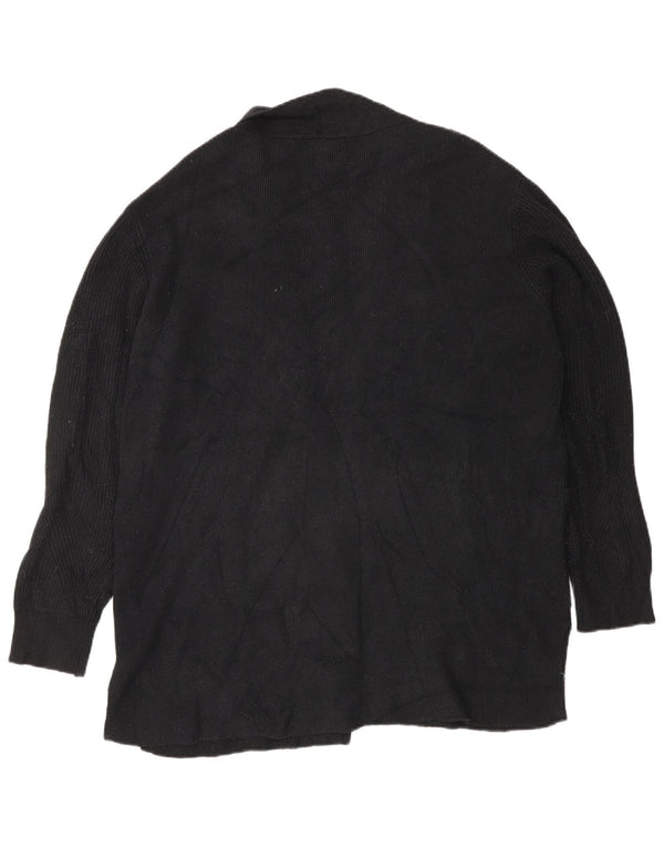 Marks & Spencer ženski preveliki otvoreni kardigan pulover UK 18 XL crni