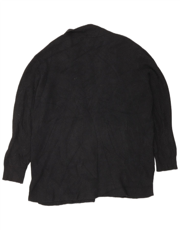 Marks & Spencer ženski preveliki otvoreni kardigan pulover UK 18 XL crni
