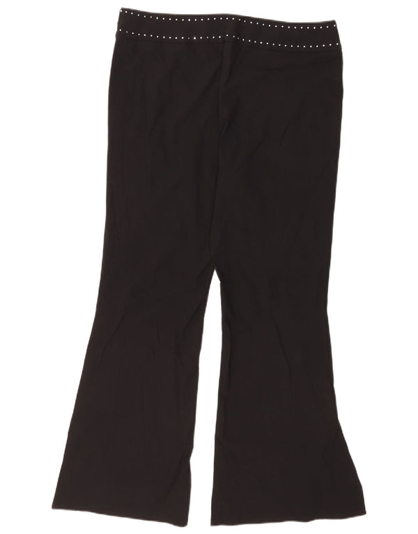 Marks & Spencer ženske široke ležerne hlače UK 16 Large W34 L29 crne