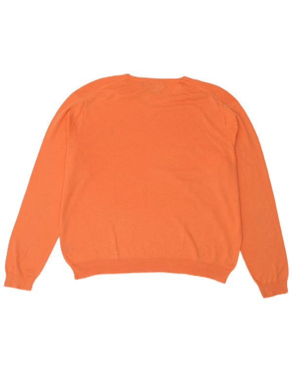 Polo Ralph Lauren muški pulover s V-izrezom 2XL, narančasti pamuk