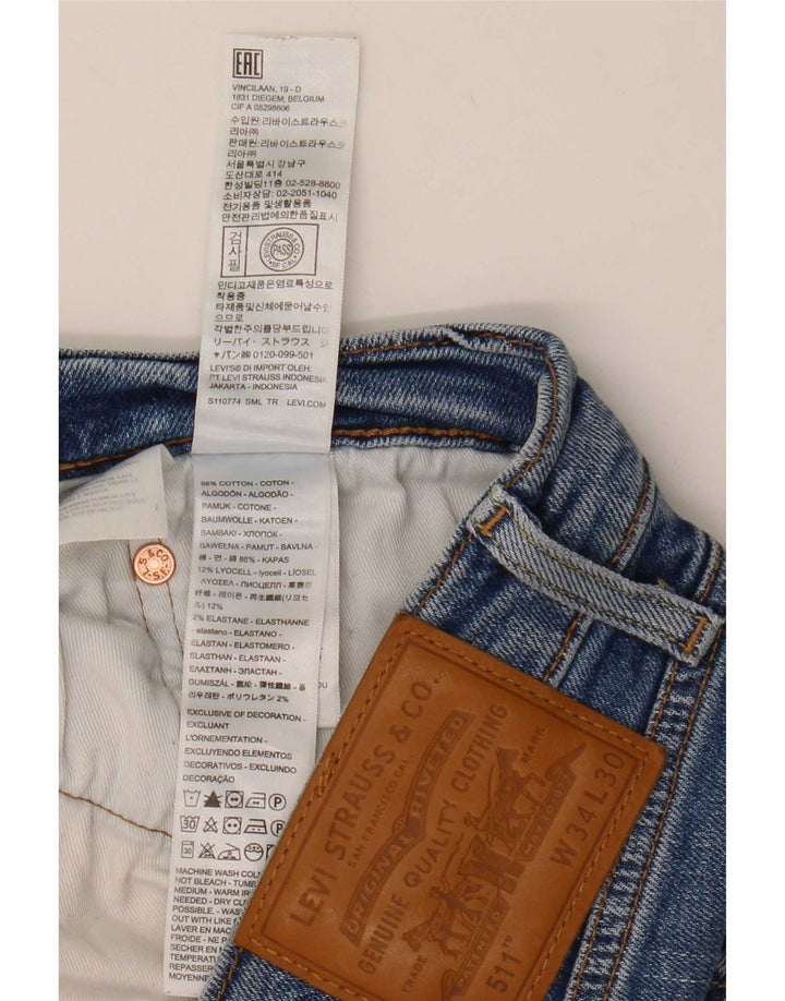 Levi's muške 511 uske traperice W34 L30 plavi pamuk