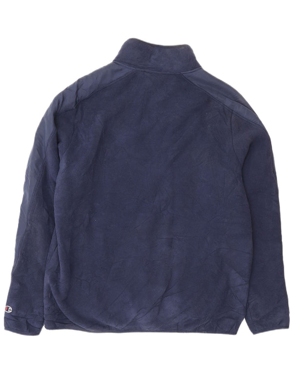 Champion Mens Sherpa Jacket UK 42 XL Navy Blue Polyester