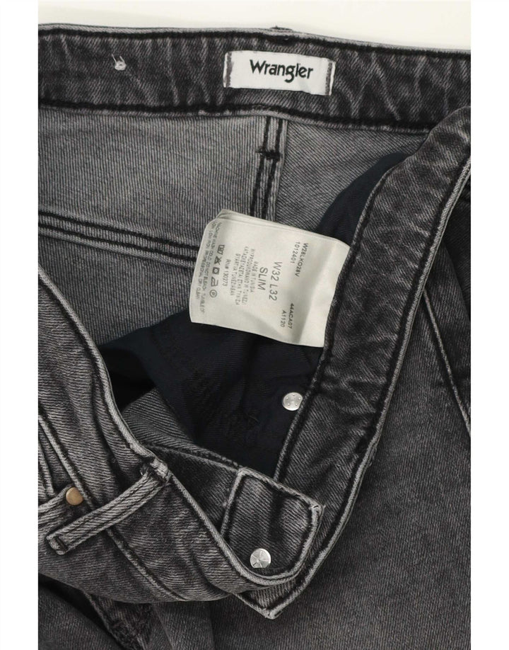 Wrangler Muške uske traperice W32 L32 Sivi pamuk