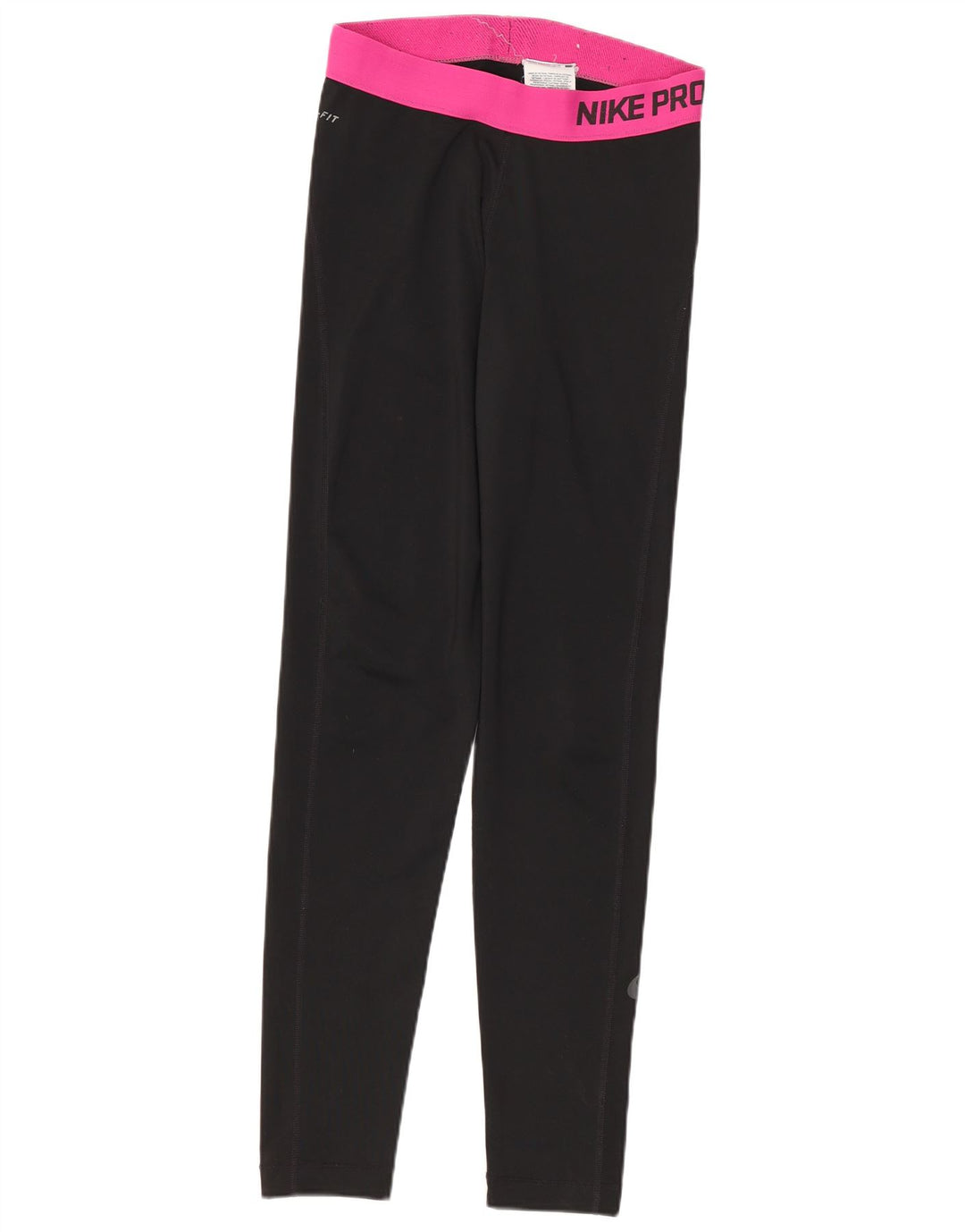 Nike Ženske Dri Fit Leggings UK 8 Male crne Colourblock Poliester