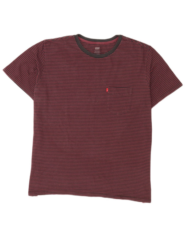 Levi's muška majica kratkih rukava 2XL pamuk s bordo prugama