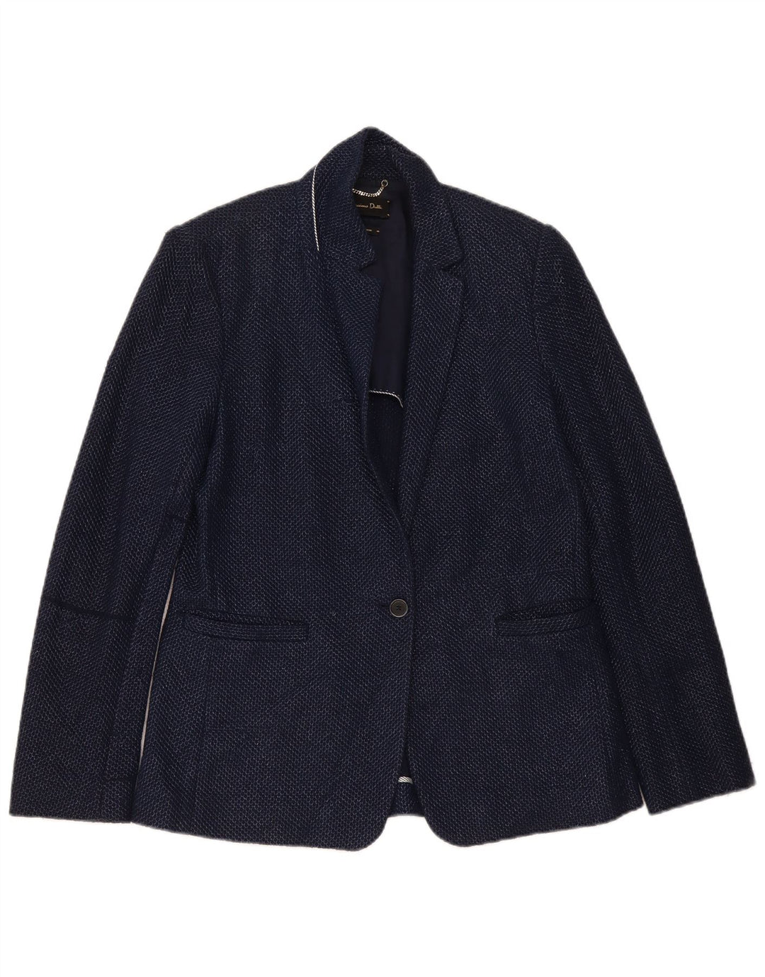 Massimo Dutti Ženska jakna sako s 1 gumbom EU 40 srednje tamnoplavi pamuk