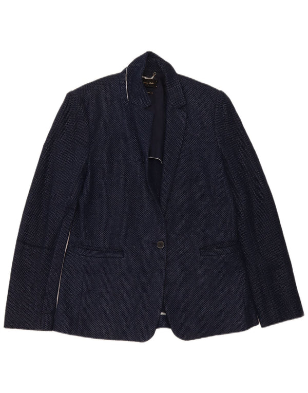 Massimo Dutti Ženska jakna sako s 1 gumbom EU 40 srednje tamnoplavi pamuk