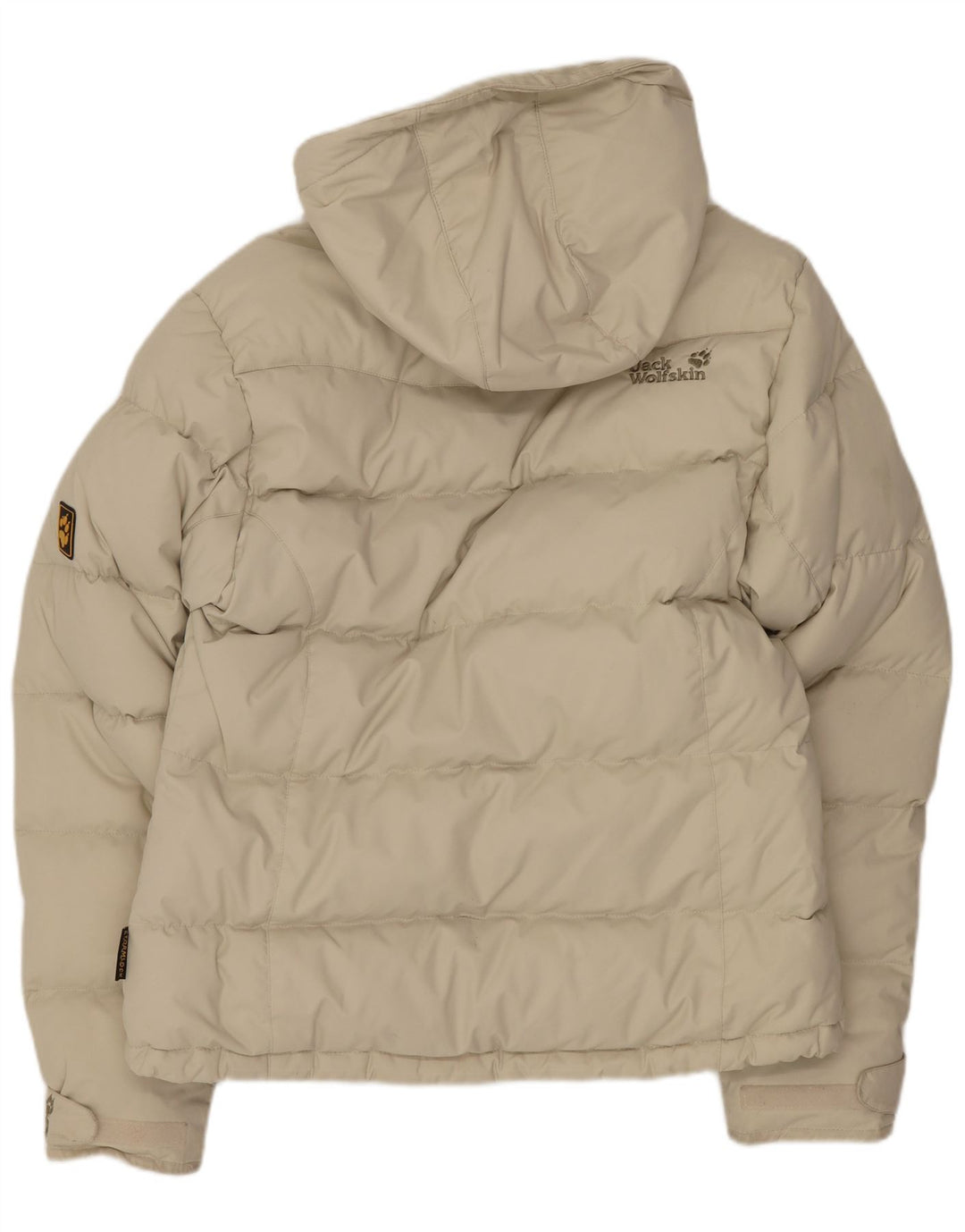 Jack Wolfskin ženska podstavljena jakna s kapuljačom UK 10 Mala bež poliamid