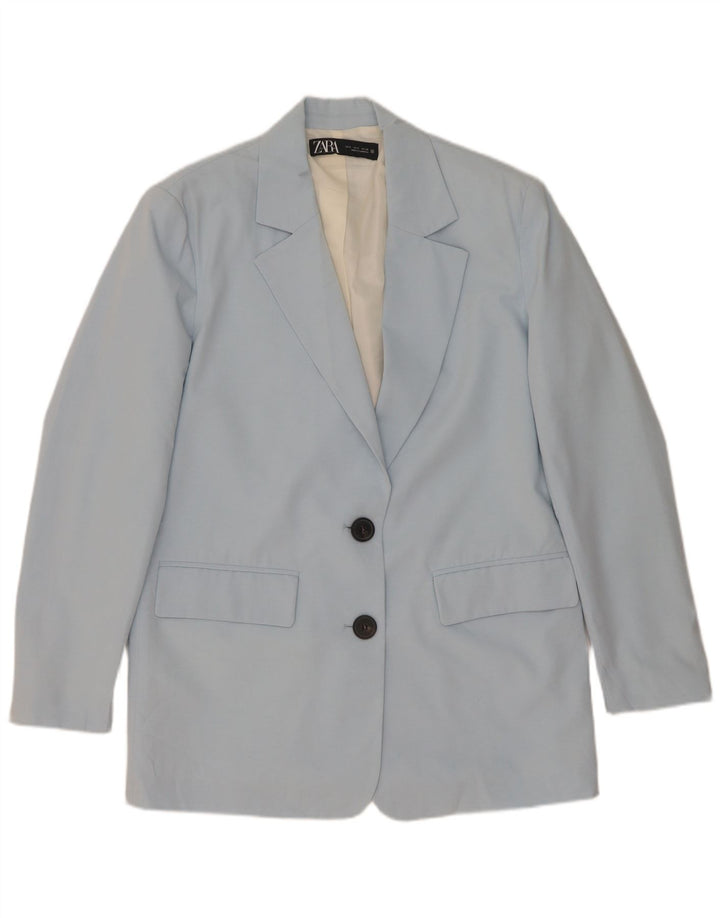 Zara ženska prevelika jakna sa 2 gumba UK 10 Small Blue