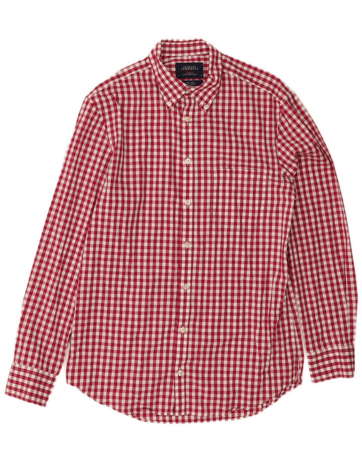 Charles Tyrwhitt muška ekstra uska košulja srednje crvene boje od gingham pamuka