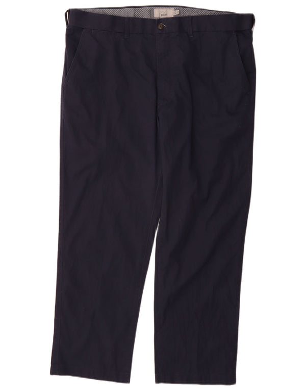 Marks & Spencer Mens Regular Fit Chino Trousers W38 L29 Navy Blue Cotton