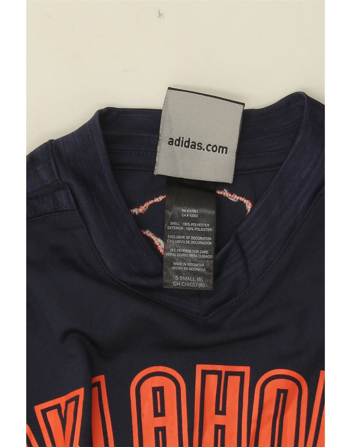 Adidas majica dugih rukava s grafikom za dječake 7-8 godina, mala tamnoplava