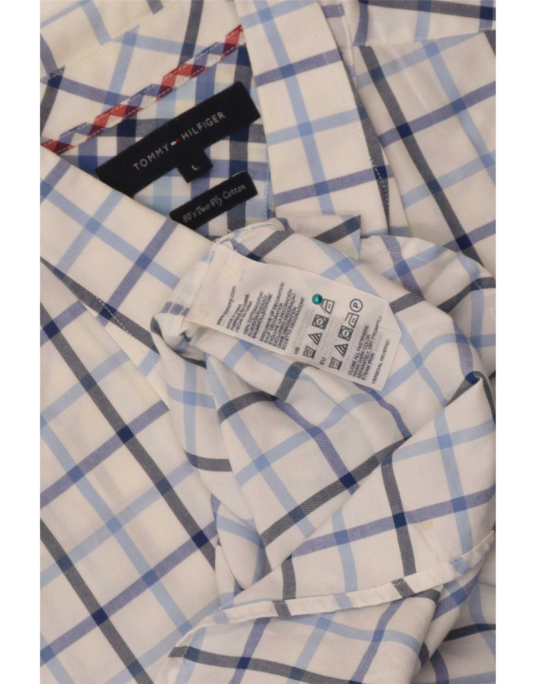 Tommy Hilfiger muška košulja kratkih rukava, veliki pamuk u bijelom karu