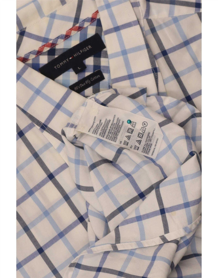 Tommy Hilfiger muška košulja kratkih rukava, veliki pamuk u bijelom karu