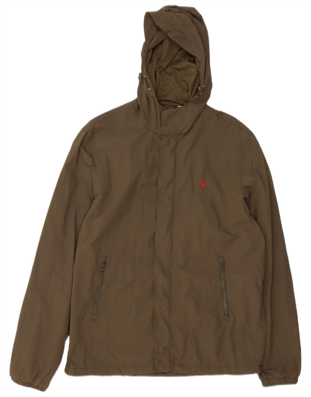 JACK WILLS Muška kišna jakna s kapuljačom UK 40 Large kaki najlon