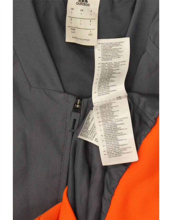 Adidas muška bomber jakna UK 40 veliki sivi poliester u boji