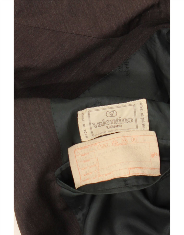 VALENTINO Muška jakna sa 2 gumba IT 46 Mala siva djevičanska vuna