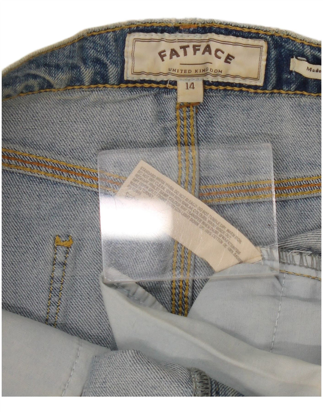 Fat Face ženska traper suknja UK 14 Large W32 plavi pamuk